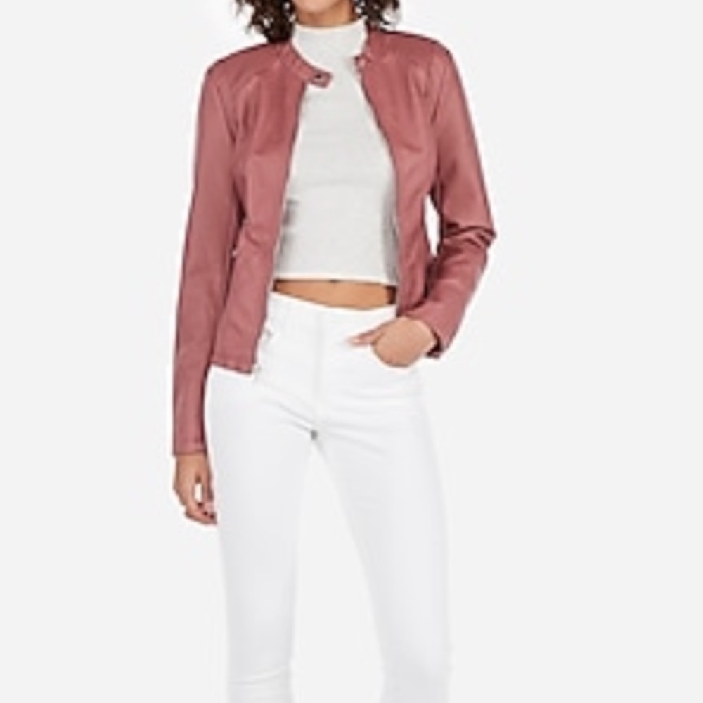 Express Peplum Minus The Leather Vegan Jacket